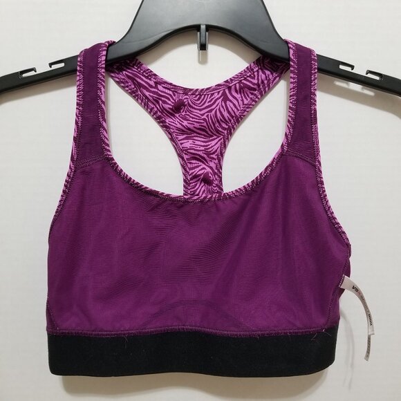 Victoria's Secret bra Small VSX The Player racerback workout gym sports zebra - Picture 7 of 8